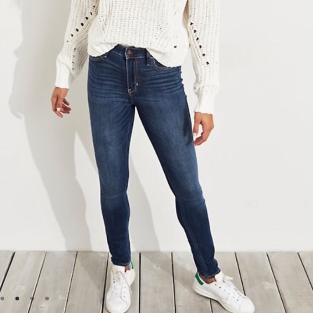 dark wash super skinny jeans